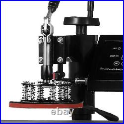 8 in1 Heat Press Machine 360°Swing Away T-Shirt Hat Mug Printing Press 15x15