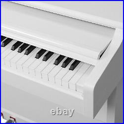 88 Key Electric LCD Display Digital Piano Keyboard With3 Pedal Board&Cove White
