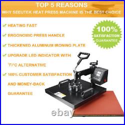 8IN1 Combo Heat Press Machine 15x15 Sublimation Transfer T-Shirt Mug Plate Hat