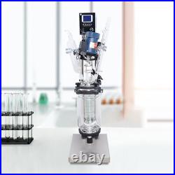 90W Digital Display Lab Glass Reactor Jacketed Reaction Vessel Efficient Reflux