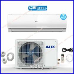 AUX 12000BTU Ductless Air Conditioner Heat Pump MINI Split 115V WiFi 17SEER 12ft
