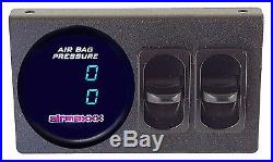 Air Gauge Dual Digital 200psi Display Panel Two Paddle Switches Air Suspension