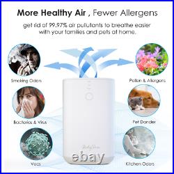 Air Purifier for Large Room Allergies Pet Hair, Smoker, Mold, Double HEPA Filter