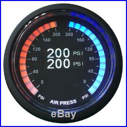 Airmaxxx Dual OLED Display 200 PSi Digital Pressure Air Gauge with 1/4 Tee