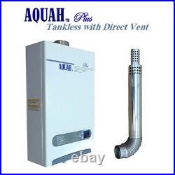 Aquah 10l / 2.7 Gpm Direct Vent Natural Gas Tankless Gas Water Heater