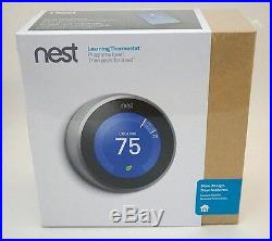 BRAND NEW SEALED Nest 3rd Generation Learning Thermostat Stainless T3007ES
