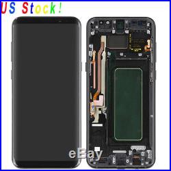 Black Samsung Galaxy S8 Plus LCD Display Touch Screen Digitizer + Frame Assembly