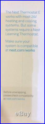 Brand New Nest Programmable Thermostat E White Model T4000es