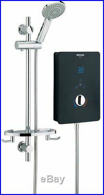 Bristan Bliss 3 9.5KW Electric Shower with Digital Display in Black + Kit BL395B