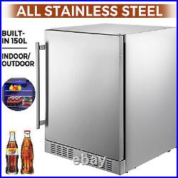 Built-in Beverage Cooler 5.3 cu. Ft. Outdoor Refrigerator All Stainless Steel