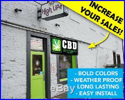 CBD THC FREE Business Smoke Shop Vinyl Banner cbd oils cbd for pets