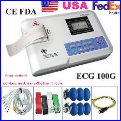 CONTEC Digital 1 Channel 12 lead ECG Machine EKG Electrocardiograph FDA US