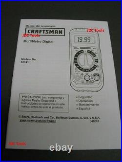 CRAFTSMAN Digital Multimeter Volt AC DC Tester Meter Voltmeter Ohmmeter