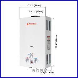 Camplux 16L Outdoor 4.22 GPM Digital Display Propane Gas Tankless Water Heater