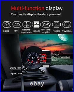 Car Digital Dash Multi Gauge Display OBD 2 HUD Gauge Boost EGT Scan Tool