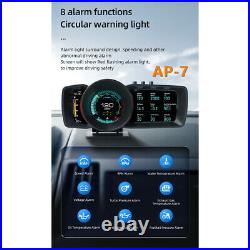 Car Digital GPS Head Up Display Gauges Overspeed Speedometer Warning Alarm HUD