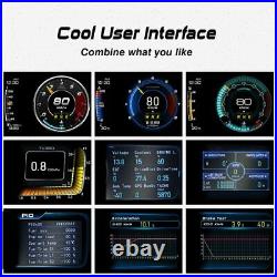 Car HUD OBD+GPS Head Up Display Auto Digital Gaug Speedometer Turbo RPM Alarm US