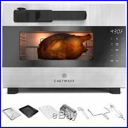 ChefWave Digital Pressure Oven & Rotisserie, 27qt, 1600W Heating & Accessories