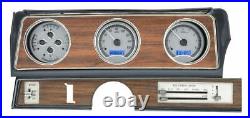 Dakota Digital 1970-72 Cutlass Gauges Silver FaceBlue Display VHX-70O-CUT-S-B