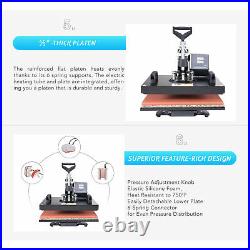 Digital 5in1 Transfer Heat Press Machine 15X12 Sublimation T-Shirt Mug Hat