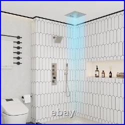 Digital Display 3 Function Thermostatic Dual Shower System Set with LED & Music