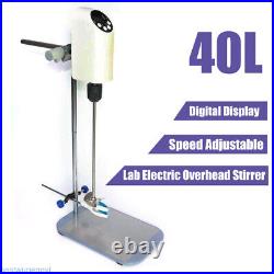 Digital Display 40L Lab Electric Overhead Stirrer Mixer Agitator Homogenizer NEW