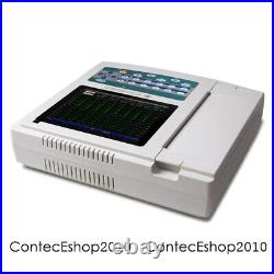 ECG1200G Electrocardiograph ECG Machine Digital 12 Lead EKG Machine USB PC SW