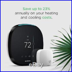 Ecobee4 Voice-Enabled Smart Thermostat with Built-In Alexa Black