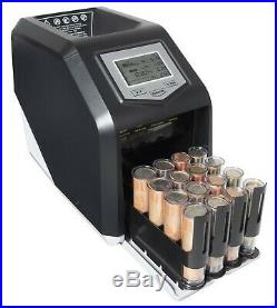 Electric Coin Sorter Counter Machine 4 Row Digital Total Display Royal Sovereign