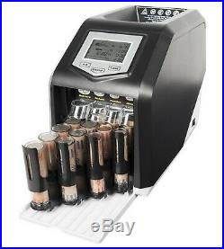 Electric Coin Sorter Counter Machine 4 Row Digital Total Display Royal Sovereign