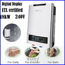 Electric Tankless Water Heater 240V Digital Display Hot water Heater 18kW New