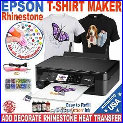 Epson Printer Machine Heat Transfer Ink X Cotton T-shirt + Rhinestone ...