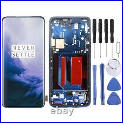 For OnePlus 7 Pro Display OLED LCD Touch Screen Replacement Digitizer Frame Blue
