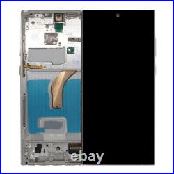 For Samsung Galaxy S22 Ultra S908U OLED Display LCD Touch Digitizer Screen Frame