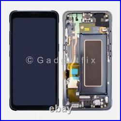 For Samsung Galaxy S8 Active Gray OLED Display Touch Screen Digitizer Frame USA