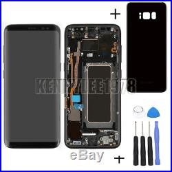 For Samsung Galaxy S8 G950F LCD Display Touch Screen Digitizer+Frame+Cover Black