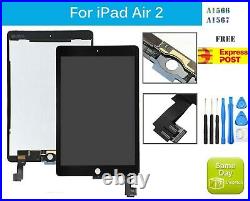 For iPad Air 2 A1566 A1567 LCD DISPLAY+TOUCH SCREEN DIGITIZER REPLACEMENT BLACK