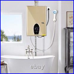 Gas Tankless Water Heater 4.2 GPM 16L, Instant Hot Boiler With Digital Display