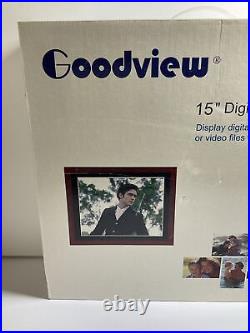 Goodview 15 inch Wood LCD Digital Picture Frame 640 x 480 New Sealed