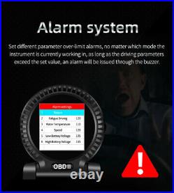 Head Up Display OBD2 HUD LCD Digital Odometer Voltage DTCS RPM Alarm Water Temp