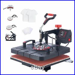 Heat Press Machine 15x15in Sublimation Heat Press 5in1 for Home Charity Business