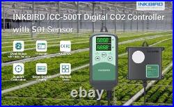 INKBIRD Digital CO2 Controller Regulator ICC500T NDIR Sensor Probe Greenhouse US