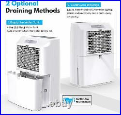 Inofia 30 Pints Dehumidifiers for Home Basements with Continuous Drain Hose