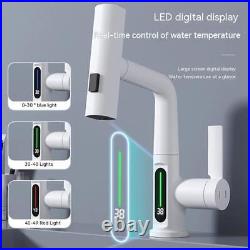 Intelligent Digital Display Faucet Pull-out Basin Faucet Temperature Digital Dis