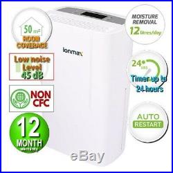 Ionmax Compressor Dehumidifier ION622 Reduce Moisture Mould Cool Air Home Office