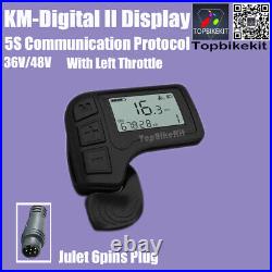 KING-METER Digital II LCD Display 36V/48V 6Pins WP Gen3/Wallke F2 Electric bike