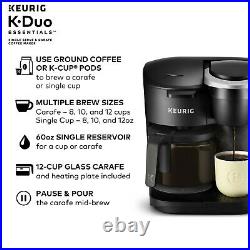 Keurig K-Duo Essentials Coffee Maker Single Serve K-Cup Pod 12 Cup Carafe Brewer
