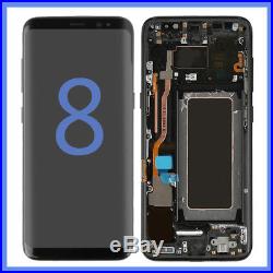 LCD Display Screen Digitizer Frame Replacement For Samsung Galaxy S8 G950 Black