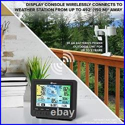 Logia 5-in-1 Weather Station Indoor/Outdoor Remote Monitoring System Reads Tem