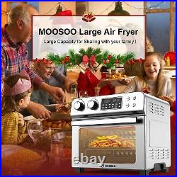 MOOSOO 10-in-1 Air Fryer XXL 24 Qt 1700W 100 Recipes Works Genuine Oil-Less ETL